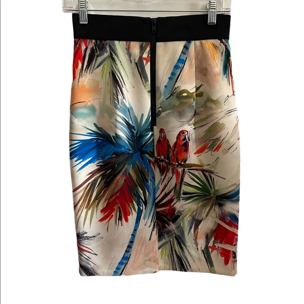 Milly Tropical Print Pencil Skirt